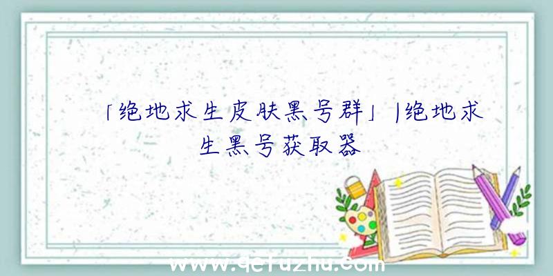 「绝地求生皮肤黑号群」|绝地求生黑号获取器